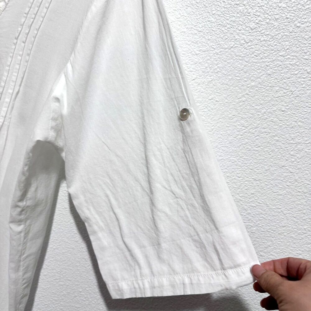 Swimsuits For All Swimsuit Cover Up Women's SIZE 18/20 Short Tab Sleeve White - Picture 4 of 16